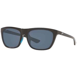 Costa Cheeca Shiny Black Sunglasses - Gray