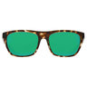 Costa Cheeca Sunglasses - Matte Shadow Tortoise - Green Mirror Polarized 580G - Adult