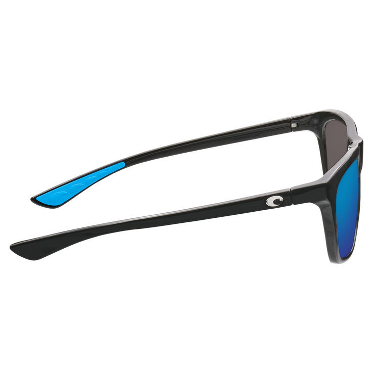 Costa Cheeca Sunglasses Shiny Black - Blue Mirror Polarized 580G - Adult Costa Cheeca Sunglasses Shiny Black - Blue Mirror Polarized 580G - Adult