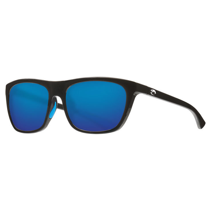 Costa Cheeca Sunglasses Shiny Black - Blue Mirror Polarized 580G - Adult Costa Cheeca Sunglasses Shiny Black - Blue Mirror Polarized 580G - Adult