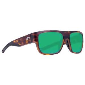 Costa Del Mar Sampan Polarized Sunglasses - Matte Tortoise/Green Mirror