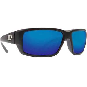 Costa Fantail Polarized Sunglasses - Matte Black/Blue Mirror