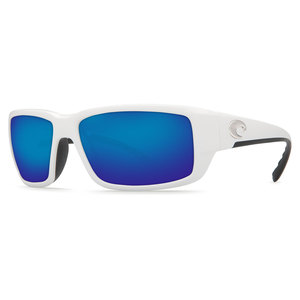 Costa Fantail Polarized Sunglasses - White/Blue Lens