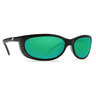 Costa Fathom Sunglasses - Matte Black/Green Mirror - Adult