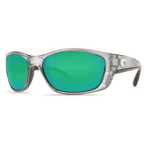Costa Fisch Polarized Sunglasses - Silver/Green Lens