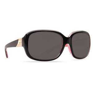 Costa Gannet Polarized Sunglasses - Shiny Black Hibiscus/Gray