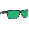 Costa Half Moon Polarized Sunglasses - Black Shiny Tort/Green Mirror - Adult