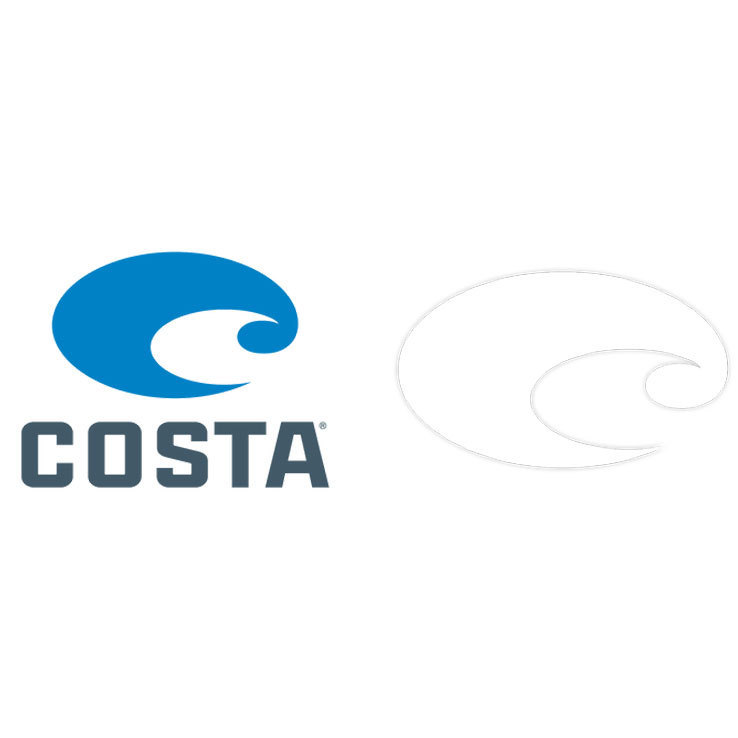 Costa Logo Decal 2 Pack Blue White Sportsman S Warehouse