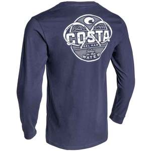 Costa Men's Chrome Long Sleeve Shirt - Navy - M