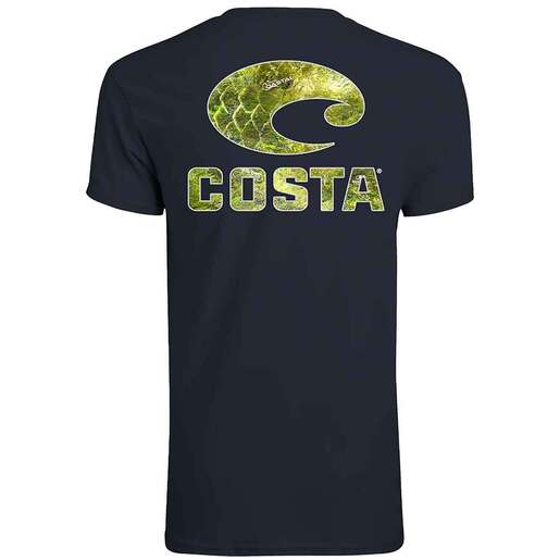 Costa Men's Mossy Oak Costal Short-Sleeve Casual Shirt - Navy L - Costa