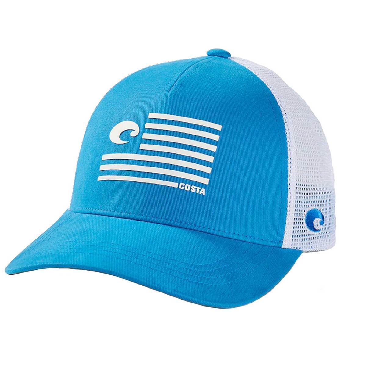 Pride Logo Trucker Hat Costa Blue