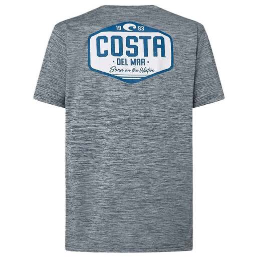 Costa Men's Tech Morgan Short-Sleeve Fishing Shirt - Grey L