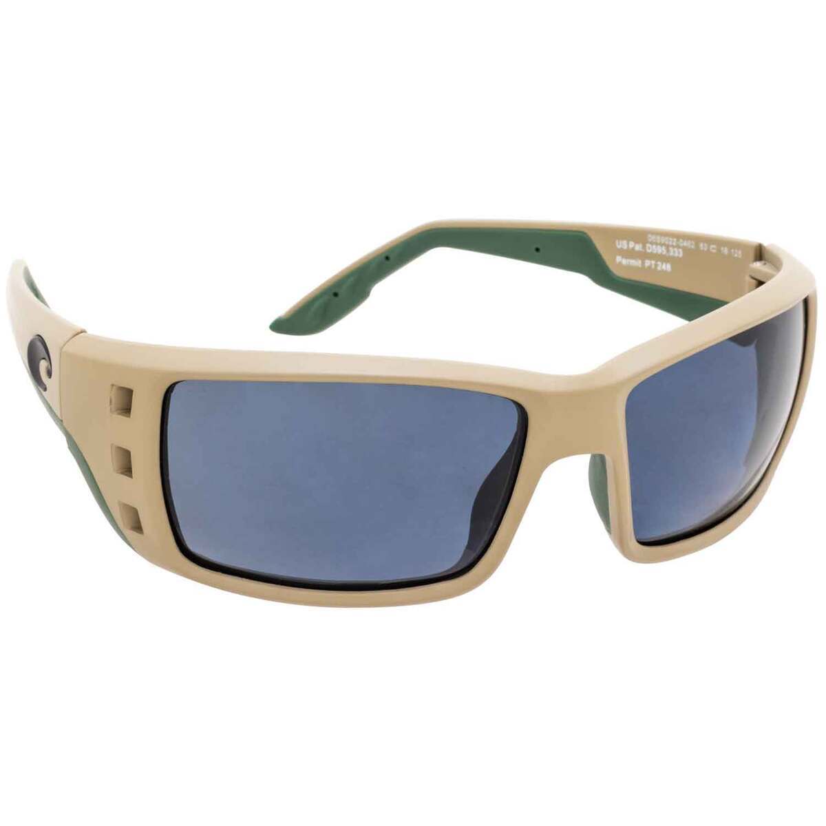 Costa Permit Polarized Sunglasses - Sand/Grey - Adult Costa Permit Polarized Sunglasses - Sand/Grey - Adult