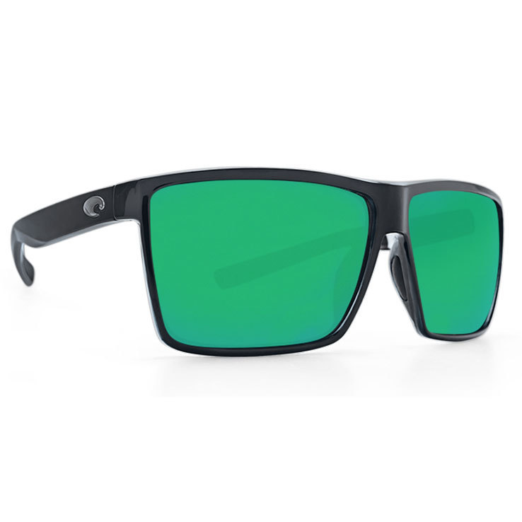 Costa Rincon Polarized Sunglasses - Shiny Black/Green Mirror - Adult Costa Rincon Polarized Sunglasses - Shiny Black/Green Mirror - Adult