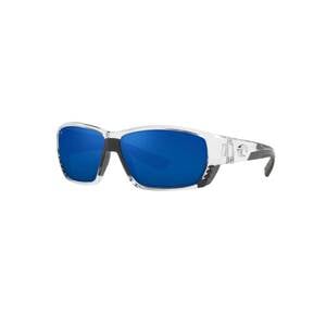 Costa Tuna Alley Polarized Sunglasses - Shiny Crystal/Blue Mirror