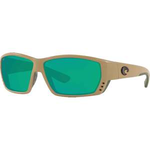 Costa Tuna Alley Polarized Sunglasses - Matte Sand/Green Mirror