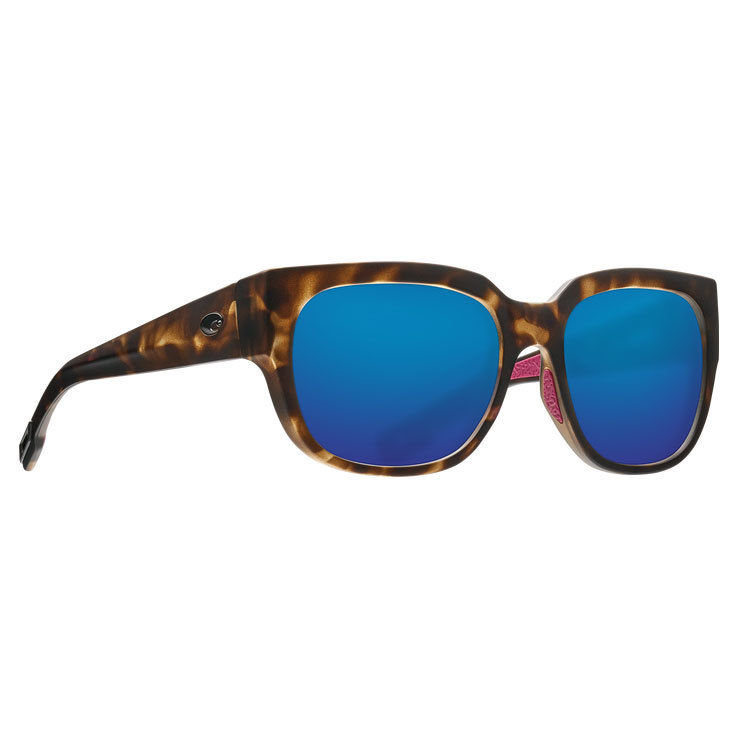 Costa Waterwoman Polarized Sunglasses - Matte Shadow Tortoise/Blue Mirror - Adult Costa Waterwoman Polarized Sunglasses - Matte Shadow Tortoise/Blue Mirror - Adult