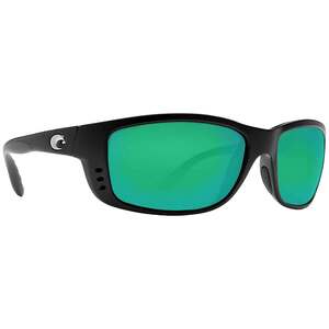 Costa Zane Polarized Sunglasses - Matte Black/Green Mirror