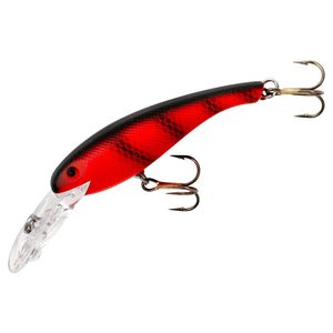 Cotton Cordell Wally Diver Crankbait - Fluorescent Red Black, 1/4oz, 2-1/2in, 6-8ft