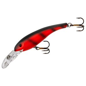 Cotton Cordell Wally Diver Crankbait - Fluorescent Red Black, 1/2oz, 3-1/8in, 11ft