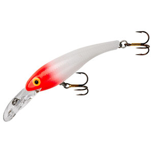 Cotton Cordell Wally Diver Crankbait - White Red Head, 1/2oz, 3-1/8in, 11ft