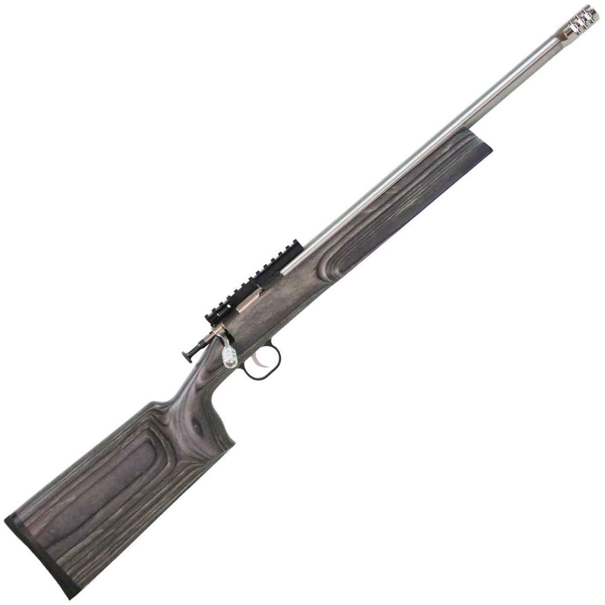 Crickett Black Laminate With Knurled Grooved Handle Stainless Single Shot Rifle - 22 Long Rifle Crickett Black Laminate With Knurled Grooved Handle Stainless Single Shot Rifle - 22 Long Rifle