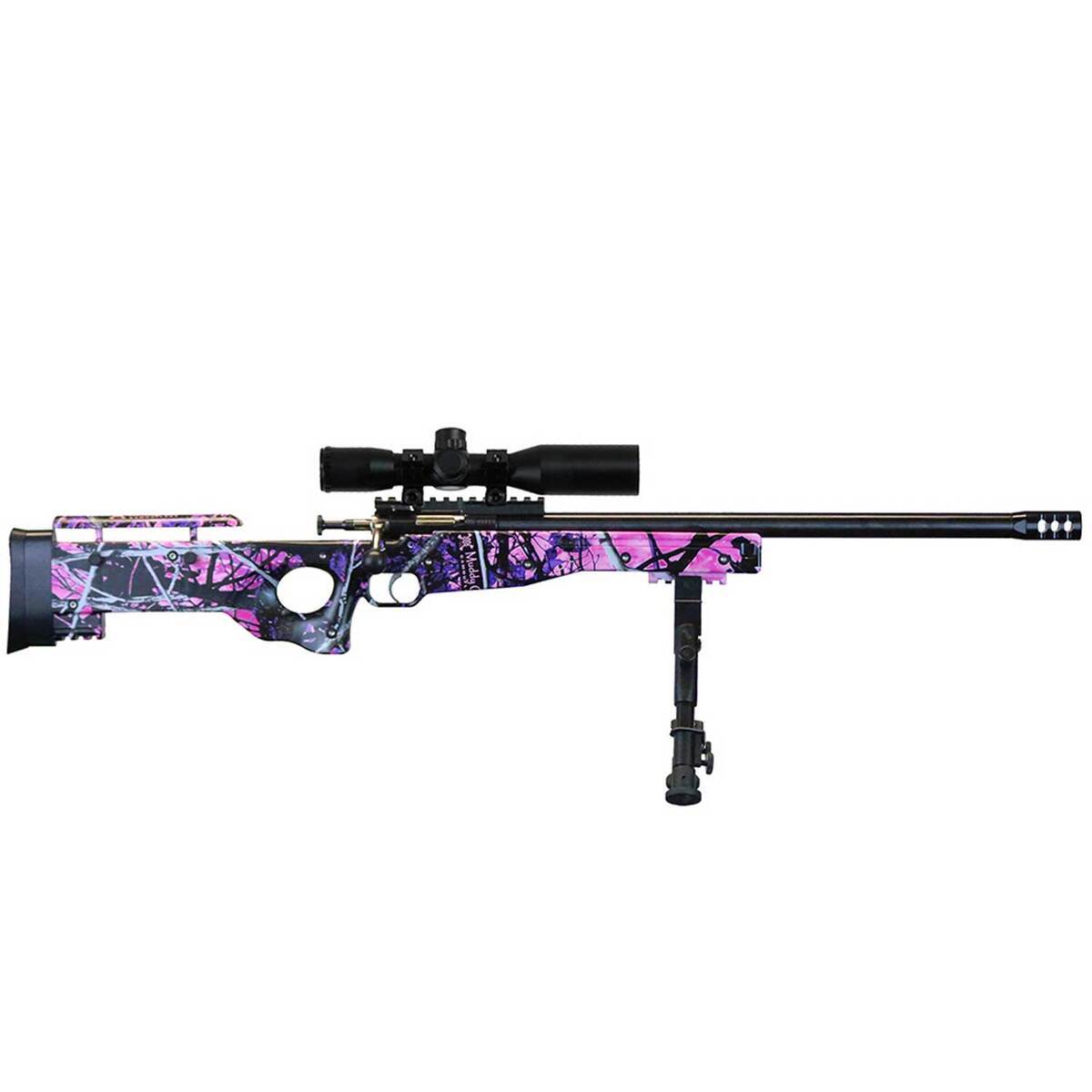 Crickett KSA2148 Precision Compact Muddy Girl Package Bolt Action Rifle- 22 LR - 16.13in - Muddy Girl Crickett KSA2148 Precision Compact Muddy Girl Package Bolt Action Rifle- 22 LR - 16.13in - Muddy Girl