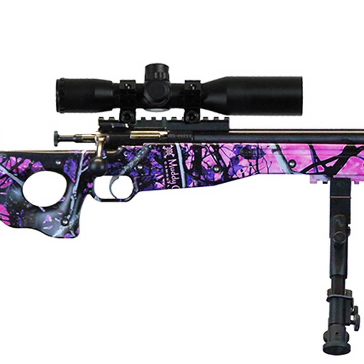 Crickett KSA2148 Precision Compact Muddy Girl Package Bolt Action Rifle- 22 LR - 16.13in - Muddy Girl Crickett KSA2148 Precision Compact Muddy Girl Package Bolt Action Rifle- 22 LR - 16.13in - Muddy Girl