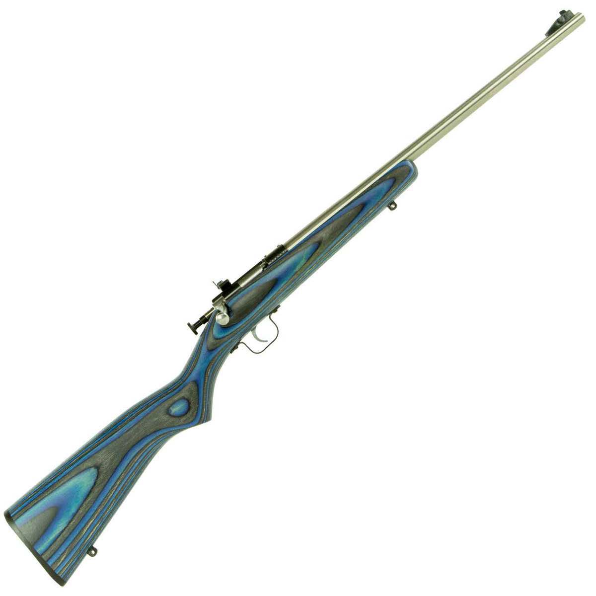 Crickett Blue Laminate Stock Stainless Compact Rifle - 22 Long Rifle - Blue Crickett Blue Laminate Stock Stainless Compact Rifle - 22 Long Rifle - Blue