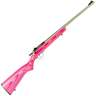 Crickett Pink Laminate Stock Stainless Compact Rifle - 22 Long Rifle - Pink
