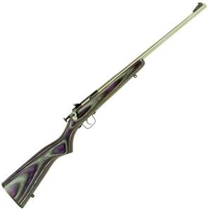 Crickett Purple Laminate Stock Stainless Compact Rifle - 22 Long Rifle