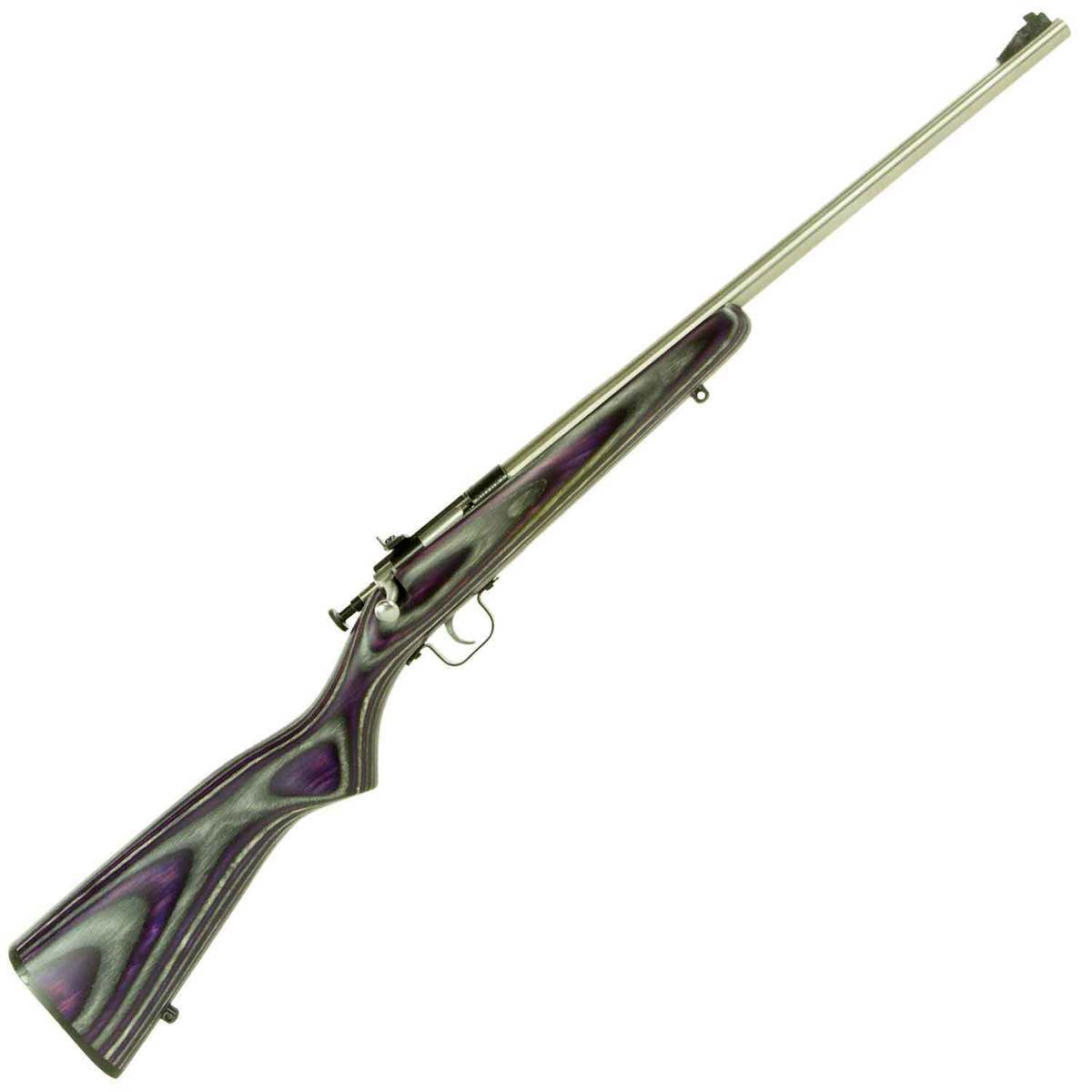 Crickett Purple Laminate Stock Stainless Compact Rifle - 22 Long Rifle ...