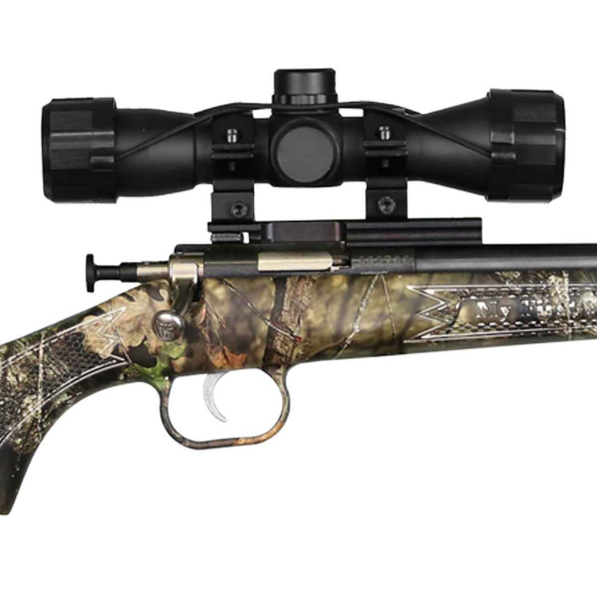 Crickett Mossy Oak Break-Up With Scope Package Single Shot Rifle - 22 Long Rifle Crickett Mossy Oak Break-Up With Scope Package Single Shot Rifle - 22 Long Rifle