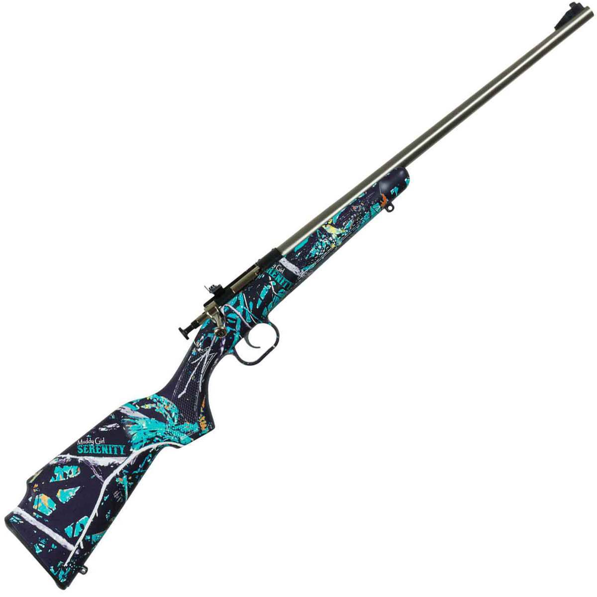 Crickett Muddy Girl Serenity Stainless Bolt Action Rifle - 22 Long Rifle - 16in Crickett Muddy Girl Serenity Stainless Bolt Action Rifle - 22 Long Rifle - 16in