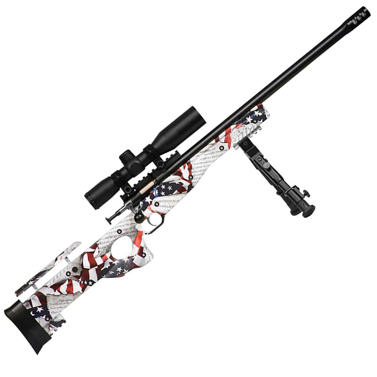 Crickett Precision American Flag Bolt Action Rifle - 22 Long Rifle - 16in - American Flag Crickett Precision American Flag Bolt Action Rifle - 22 Long Rifle - 16in - American Flag