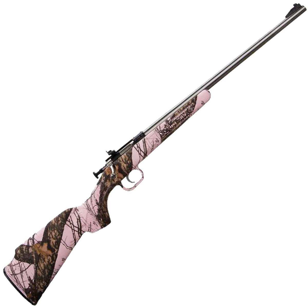 Crickett Synthetic Stock Compact Mossy Oak Break-Up Pink Camo Synthetic Bolt Action Rifle - 22 Long Rifle - 16.1in Crickett Synthetic Stock Compact Mossy Oak Break-Up Pink Camo Synthetic Bolt Action Rifle - 22 Long Rifle - 16.1in