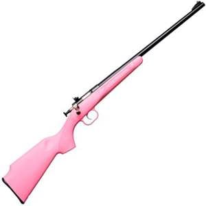 Crickett Synthetic Stock Compact Pink/Blued Bolt Action Rifle - 22 Long Rifle - 16.1in