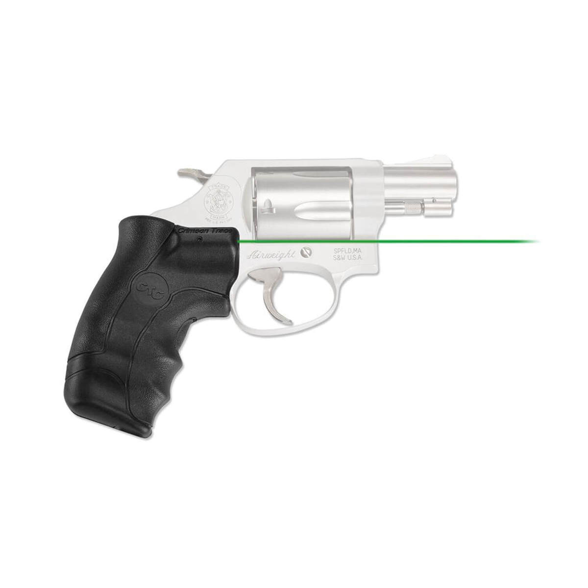 Crimson Trace LG-350G Lasergrips S&W J-Frame Round Butt Laser Sight - Green - Black Crimson Trace LG-350G Lasergrips S&W J-Frame Round Butt Laser Sight - Green - Black