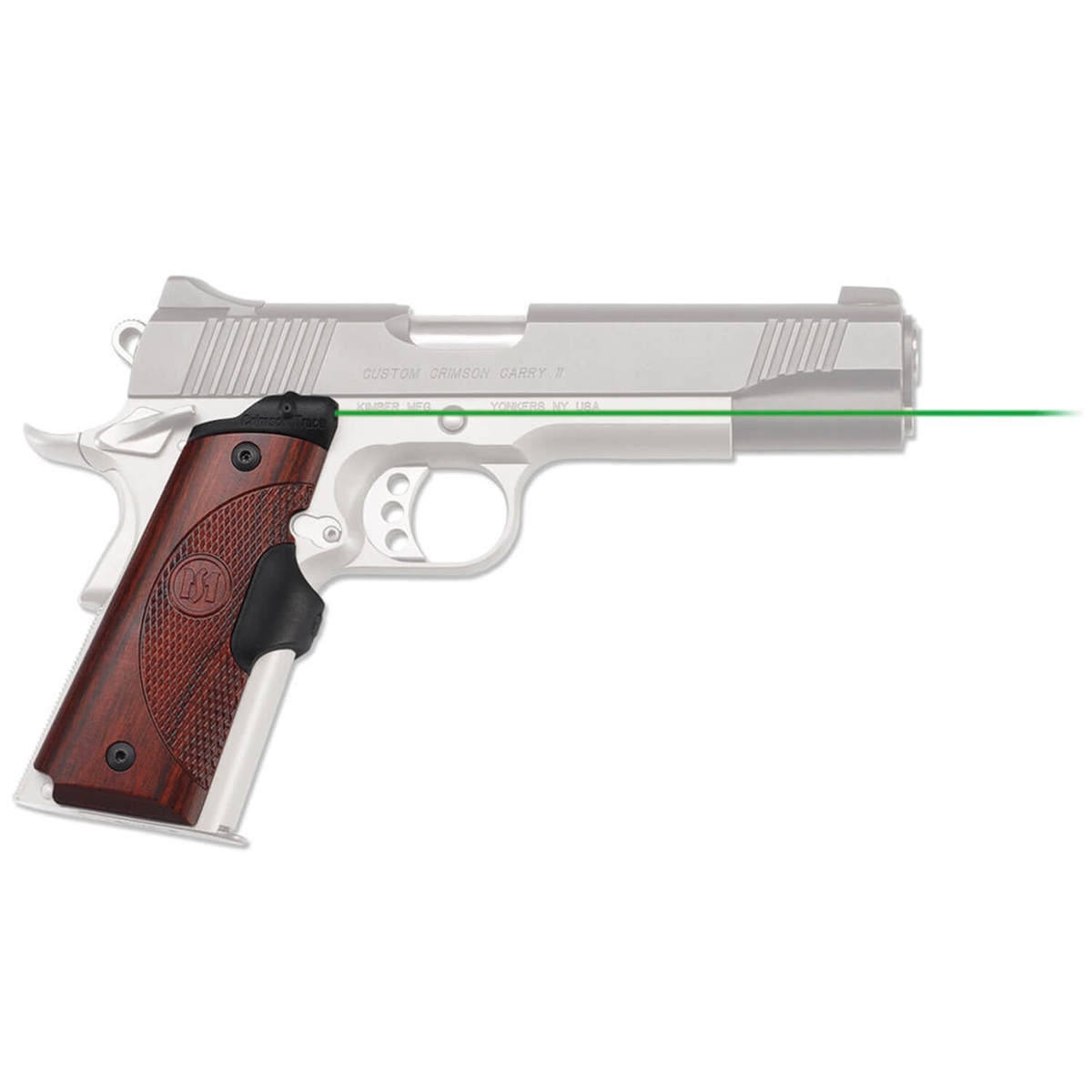 Crimson Trace Master Series 1911 Full-Size Green Lasergrips - Rosewood/Black - Wood/Black Crimson Trace Master Series 1911 Full-Size Green Lasergrips - Rosewood/Black - Wood/Black
