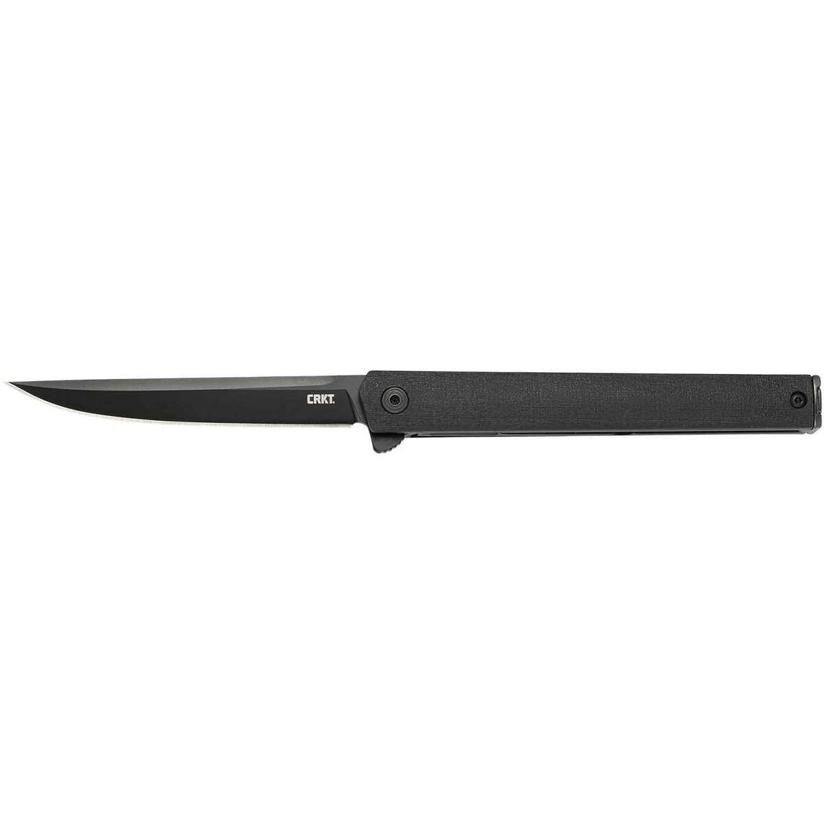 CRKT CEO Flipper Blackout 3.35 inch Folding Knife - Black - Black CRKT CEO Flipper Blackout 3.35 inch Folding Knife - Black - Black
