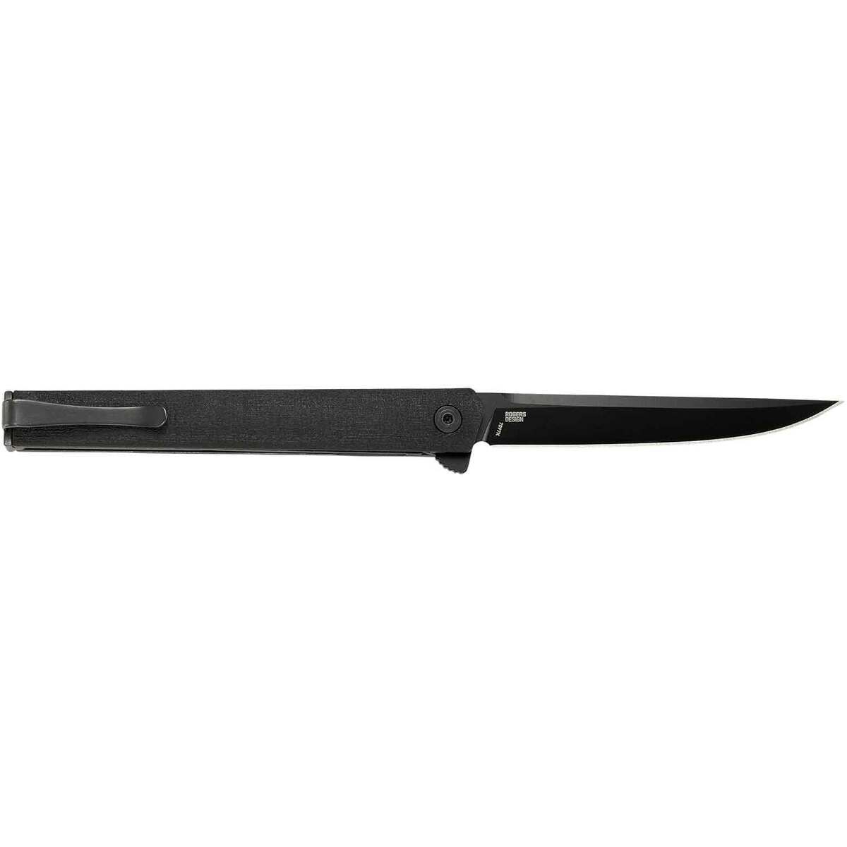 CRKT CEO Flipper Blackout 3.35 inch Folding Knife - Black - Black CRKT CEO Flipper Blackout 3.35 inch Folding Knife - Black - Black