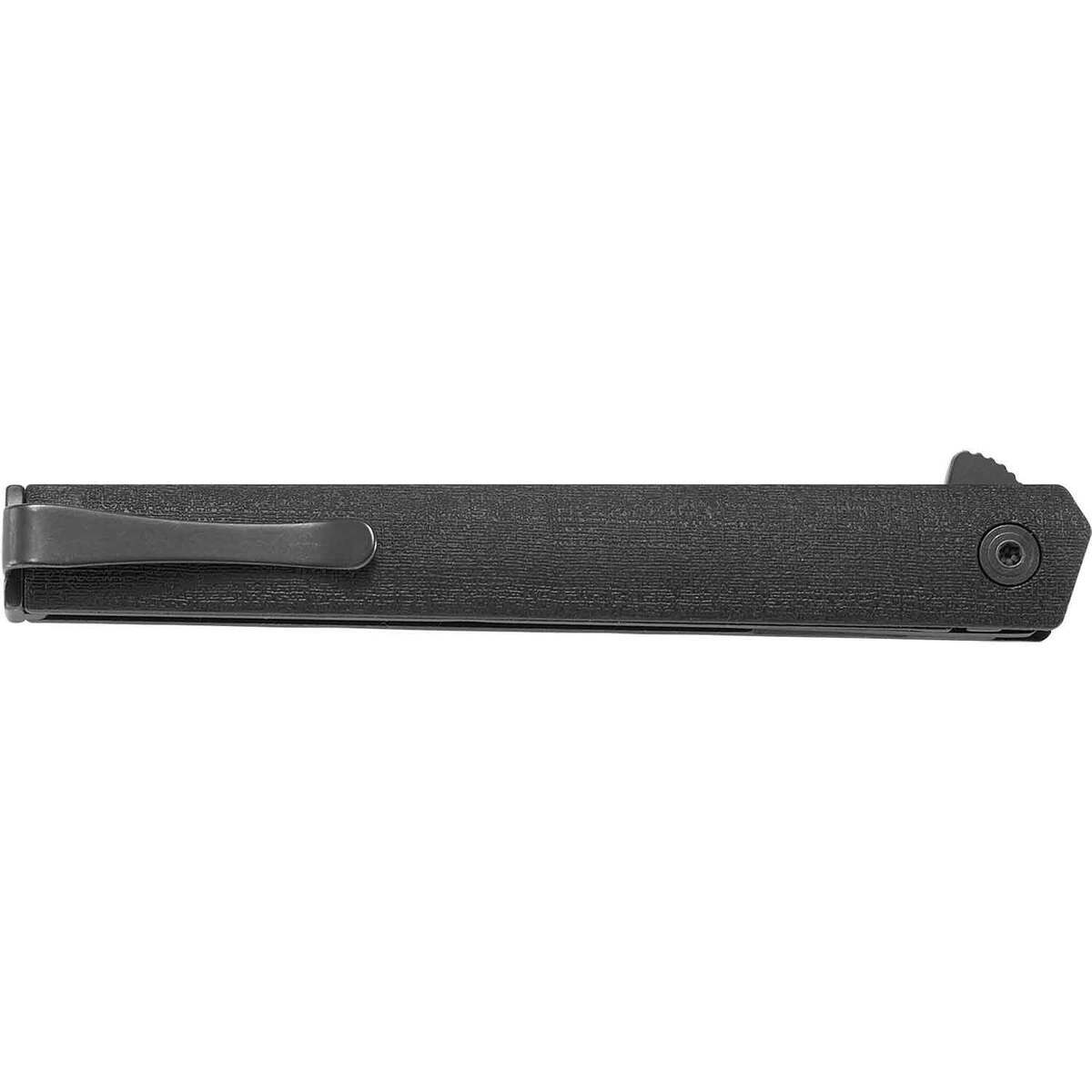 CRKT CEO Flipper Blackout 3.35 inch Folding Knife - Black - Black CRKT CEO Flipper Blackout 3.35 inch Folding Knife - Black - Black