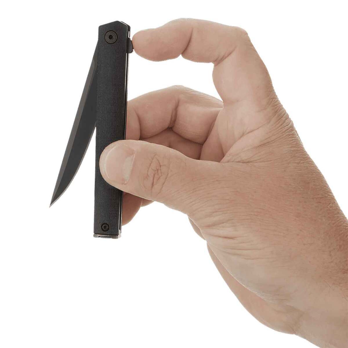 CRKT CEO Flipper Blackout 3.35 inch Folding Knife - Black - Black CRKT CEO Flipper Blackout 3.35 inch Folding Knife - Black - Black