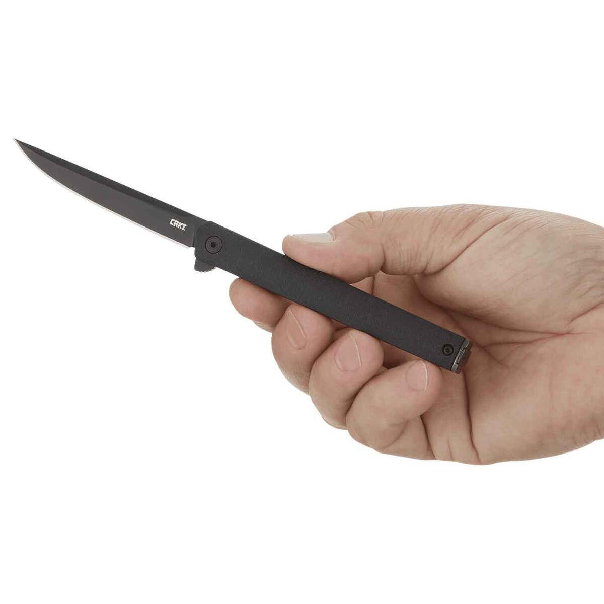 CRKT CEO Flipper Blackout 3.35 inch Folding Knife - Black - Black CRKT CEO Flipper Blackout 3.35 inch Folding Knife - Black - Black