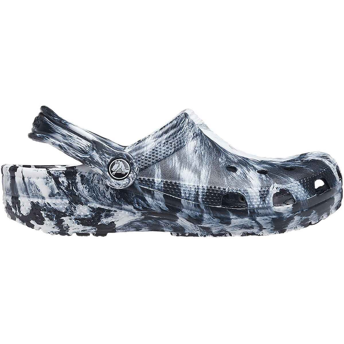 Crocs Women's Marbled Clogs - White/Black - Size 8 - White/Black 8 Crocs Women's Marbled Clogs - White/Black - Size 8 - White/Black 8