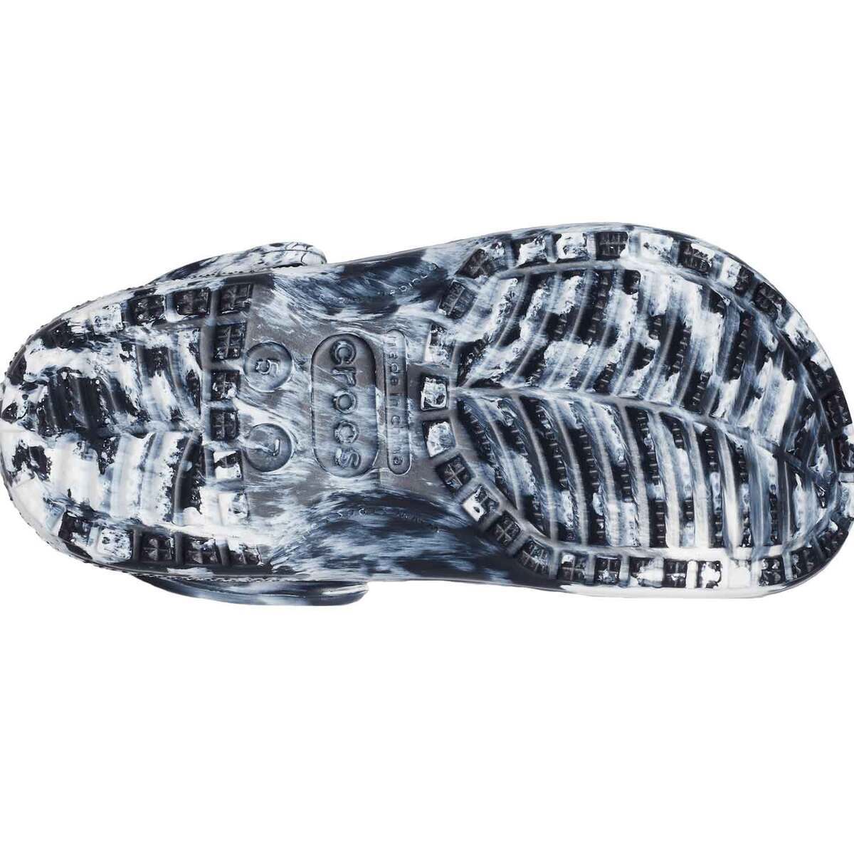 Crocs Women's Marbled Clogs - White/Black - Size 8 - White/Black 8 Crocs Women's Marbled Clogs - White/Black - Size 8 - White/Black 8