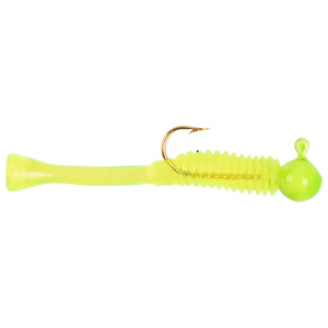 Cubby Lures Mini Mite Ice Fishing Jig - Lime/Clear Chartreuse, 1/32oz
