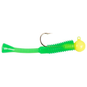 Cubby Lures Mini Mite Ice Fishing Jig - Yellow/Green, 1/16oz