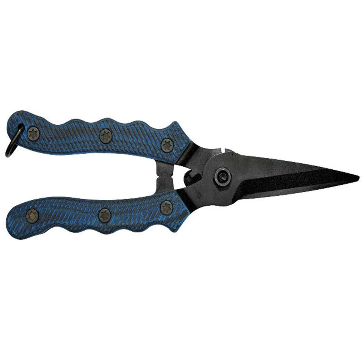 Cuda Blue Non-Stick Professional 8in Snip Fishing Tool with Sheath and Lanyard - Blue Cuda Blue Non-Stick Professional 8in Snip Fishing Tool with Sheath and Lanyard - Blue