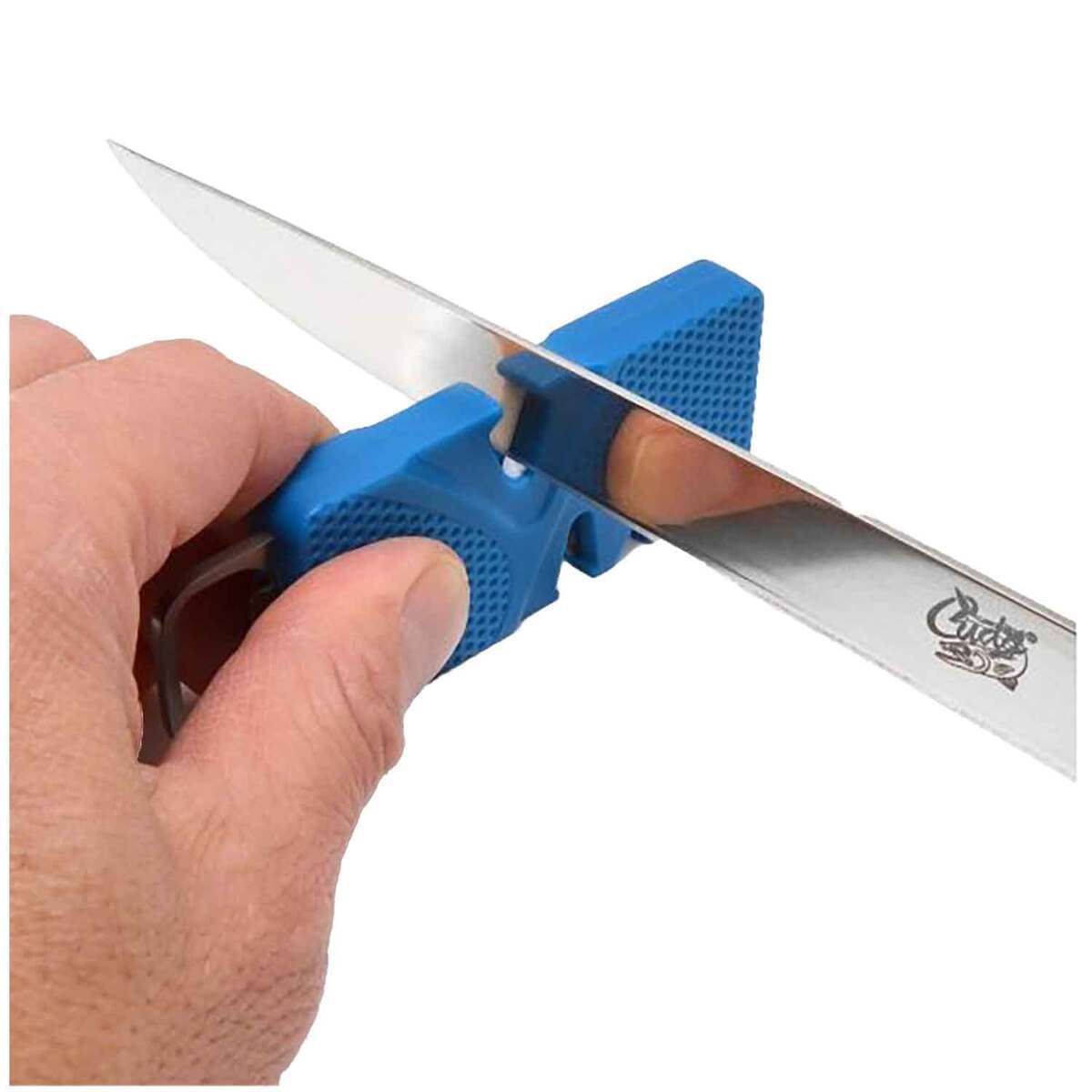 Cuda Multi-Function Pocket Knife Sharpener - Blue - Blue Cuda Multi-Function Pocket Knife Sharpener - Blue - Blue